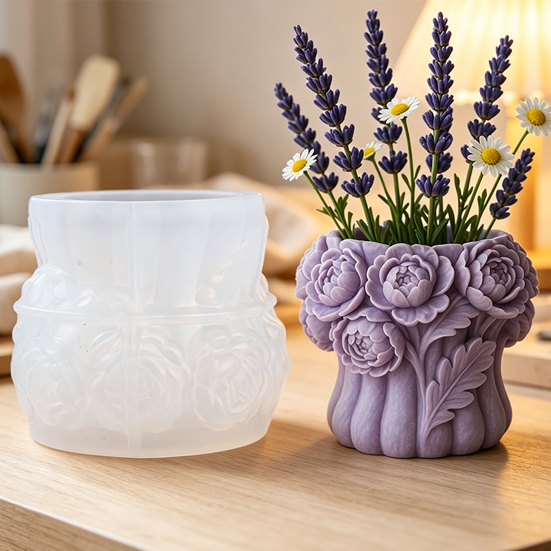 3D Printing Vase - 3D Rose Bloemenvaas Siliconen Mal DIY