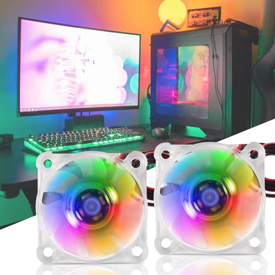 Creality Printer K1 - 2 stks 40mm RGB Fan 12