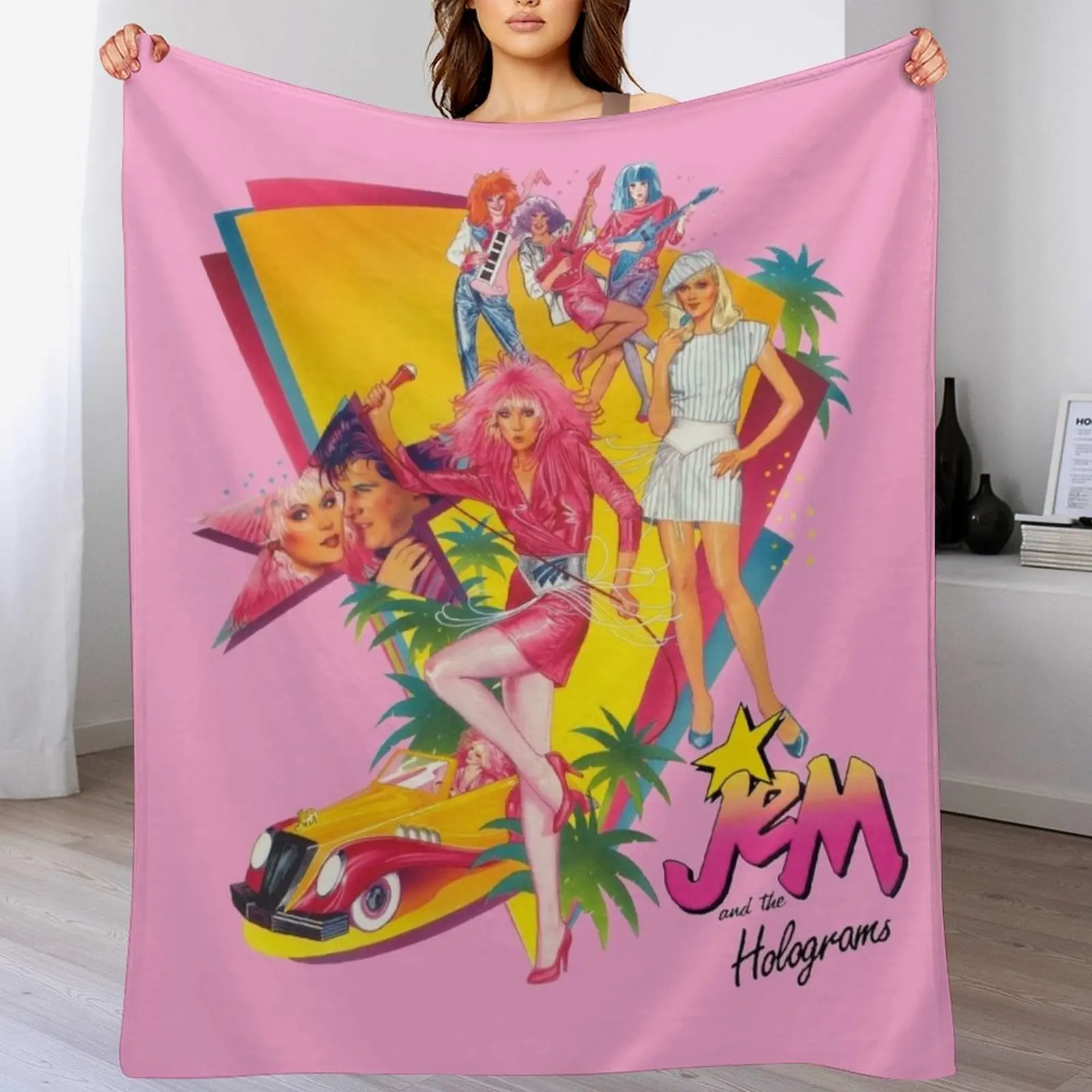 3D Printing Hologram - Jem and the Holograms Throw Blanket