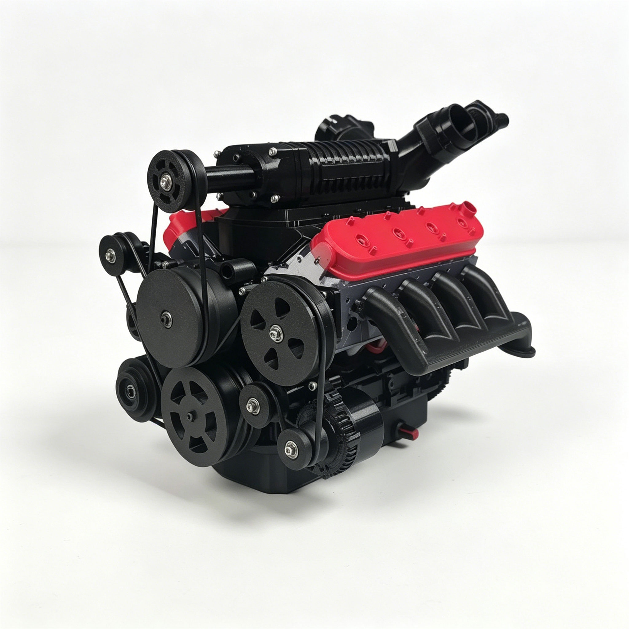 3D Printing Operator - 3D-geprint LS3 V8-motormodelbouwpakket van plastic, elektrisch