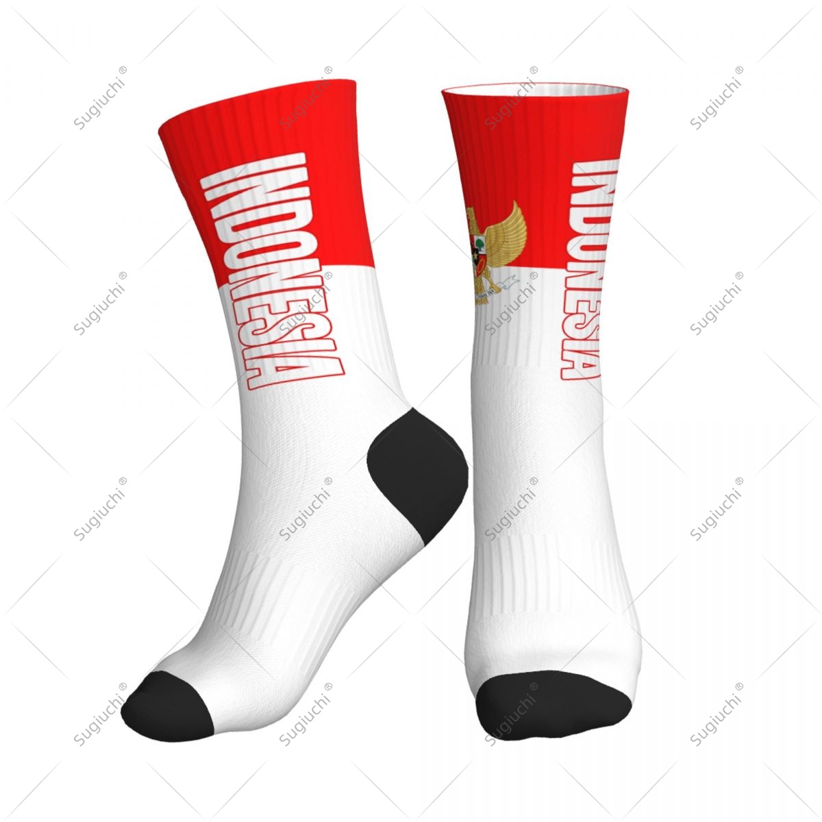 3D Printing Indonesia - 3D-geprinte Indonesië vlag polyester halfhoge sokken