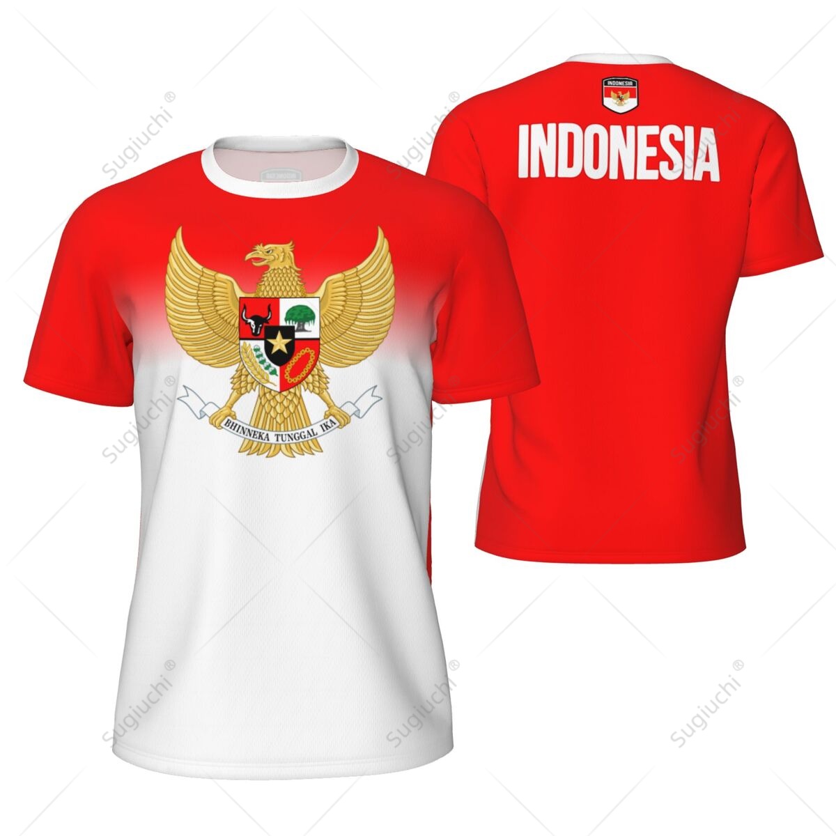 3D Printing Indonesia - Sport Mesh T-Shirt Indonesia Vlag Voor