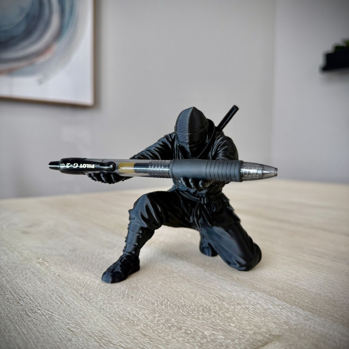 3D Printing Pen For Adults - 3D-geprinte Ninja-pennenhouder Creatieve Samurai-penstandaard Bureau-organizer Grappig