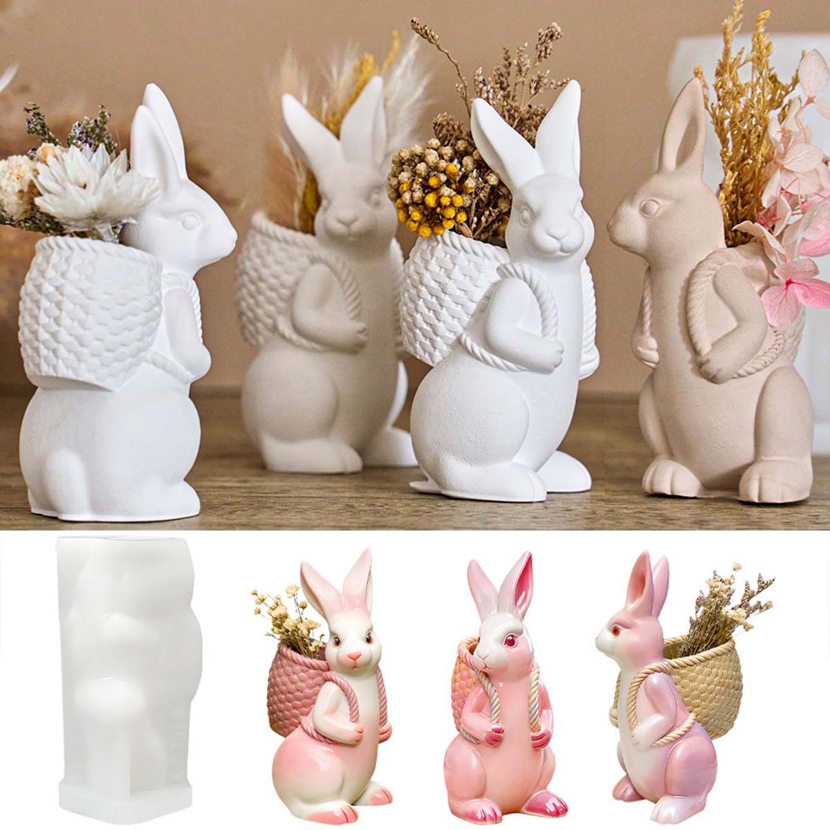 3D Printing Vase - 3D Paashaas Siliconen Mal DIY Leuke