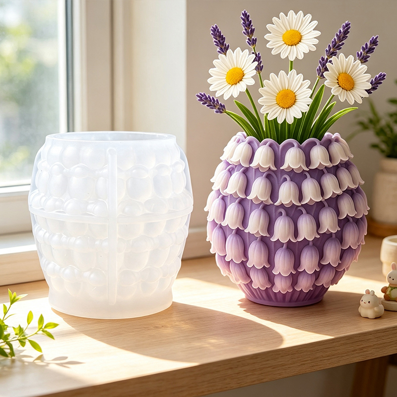 3D Printing Vase - 3D Lelietje-van-dalen Vaas Siliconen Mal DIY