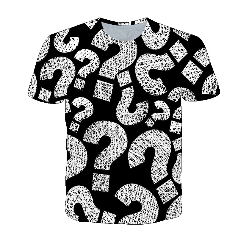 3D Printing Question - 3D Interessante Vraagteken Grafische T Shirts