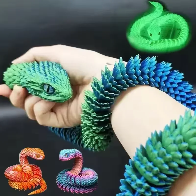 3D Printing Idea - 3D-geprinte slang beweegbaar gezamenlijk fidget speelgoed