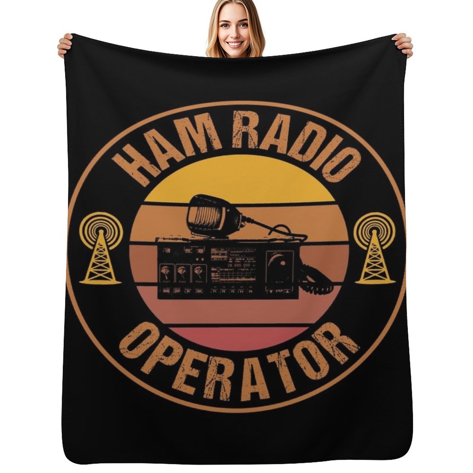 3D Printing Operator - Vintage Ham Radio Operator Throw Deken
