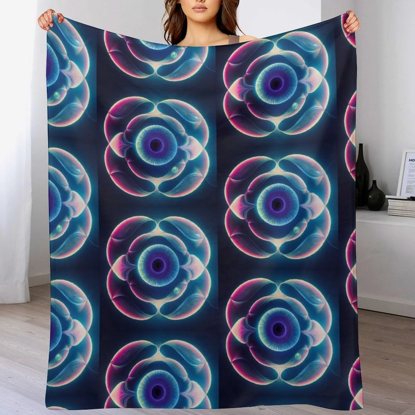 3D Printing Hologram - Sacred Geometry Hologram-deken voor alle seizoenen,