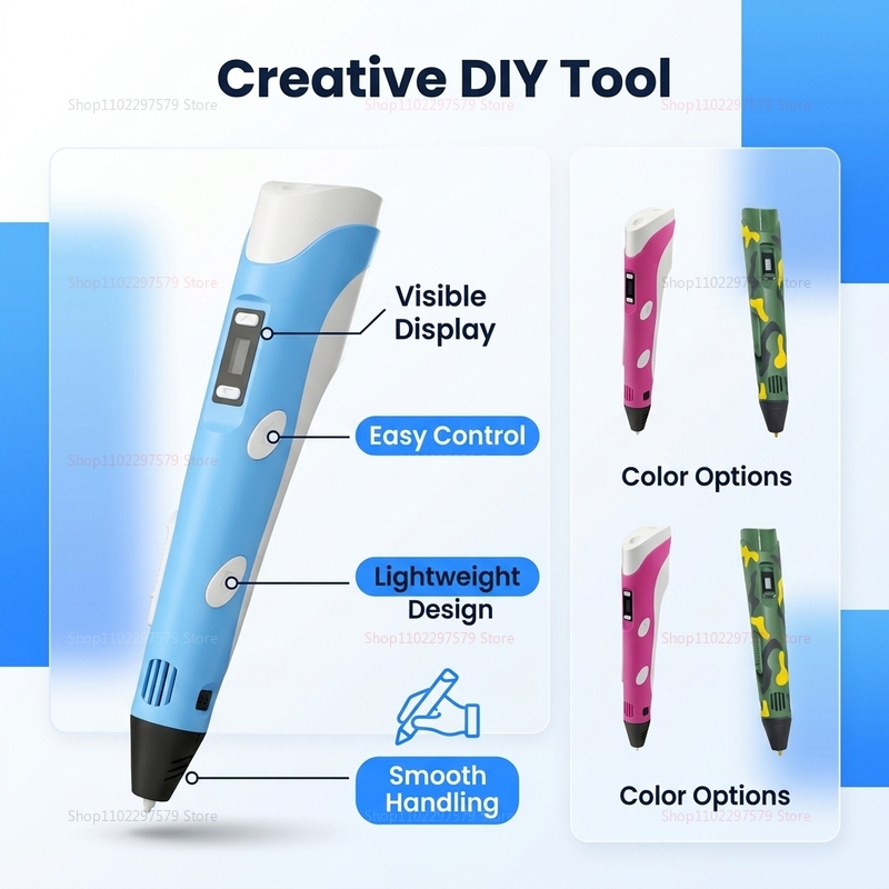 3D-printpen met 9M PLA-filamen - 3D Printing Pen For Adults recensie en prijs
