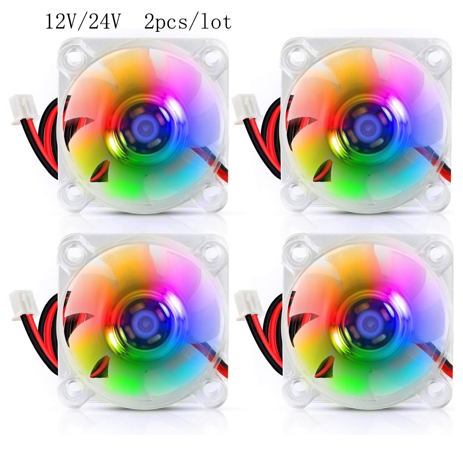 2 stks 40mm RGB Fan 12 V 24 V  - Creality Printer K1 recensie en prijs