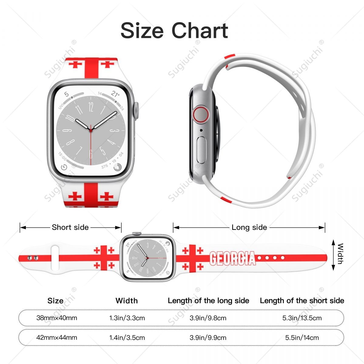 Unisex Georgië Vlag 3D Afdrukk - 3D Printing Watch recensie en prijs