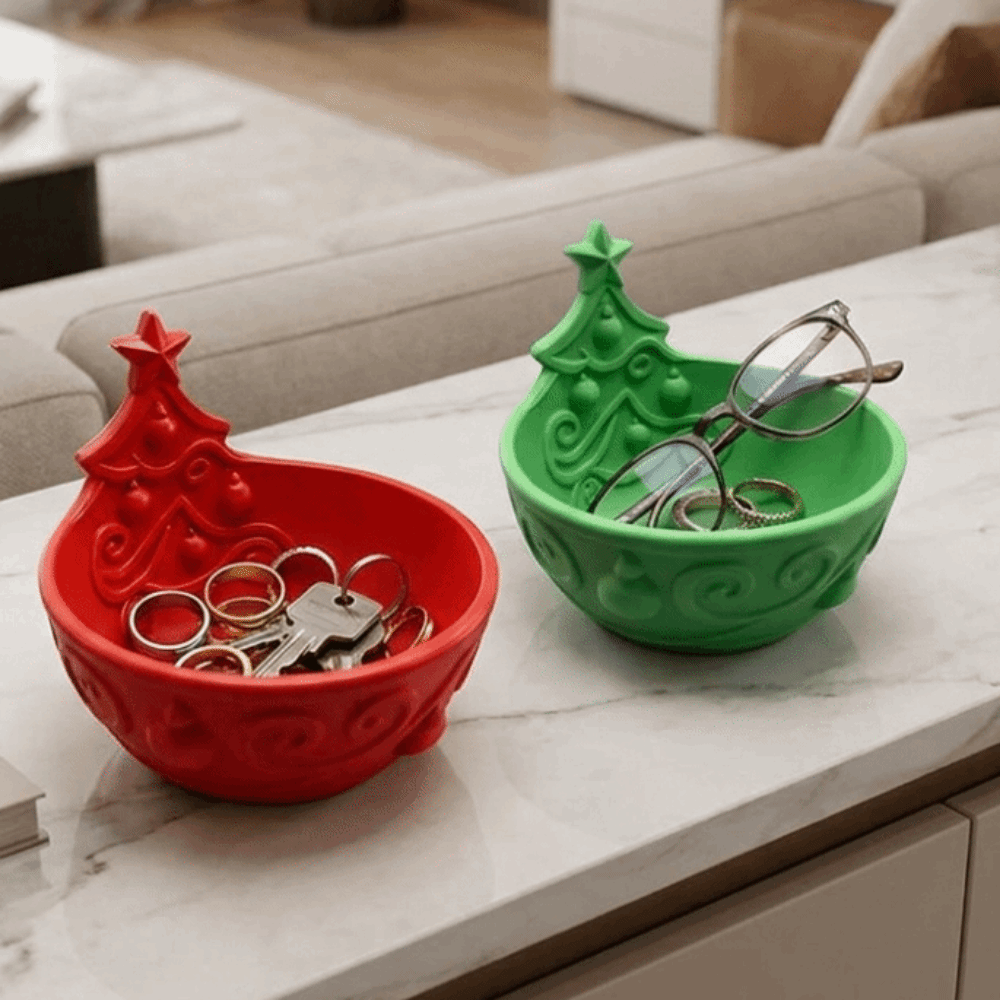 3D-geprinte kerstboom opbergdo - 3D Printing Jewelry recensie en prijs