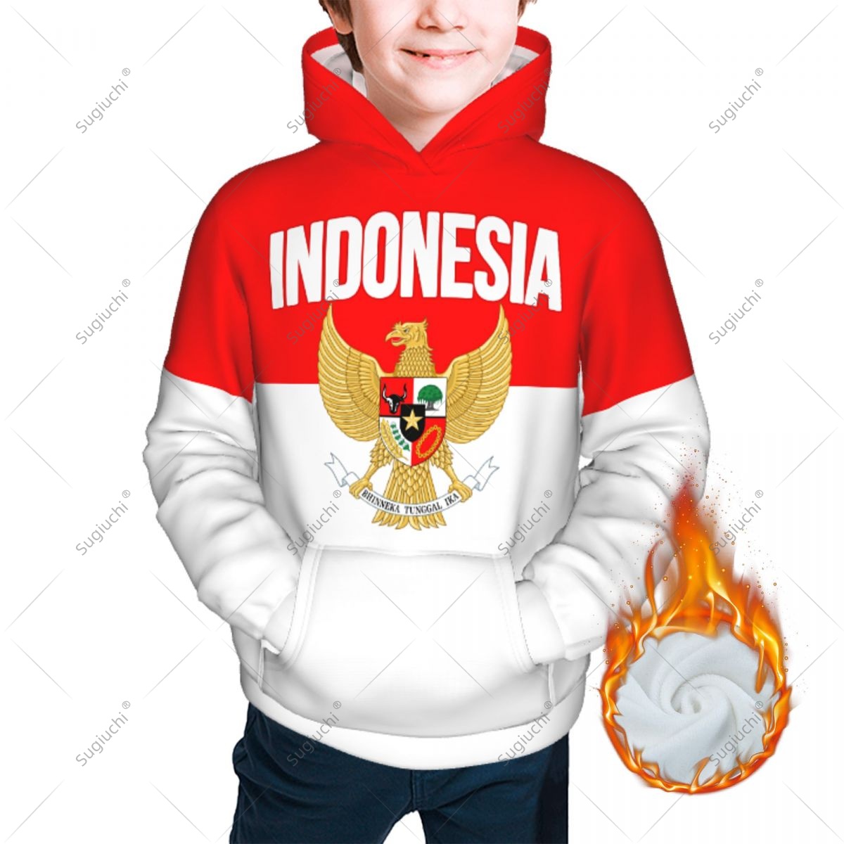 Unisex 3D Jeugdhoodie Indonesi - 3D Printing Indonesia recensie en prijs
