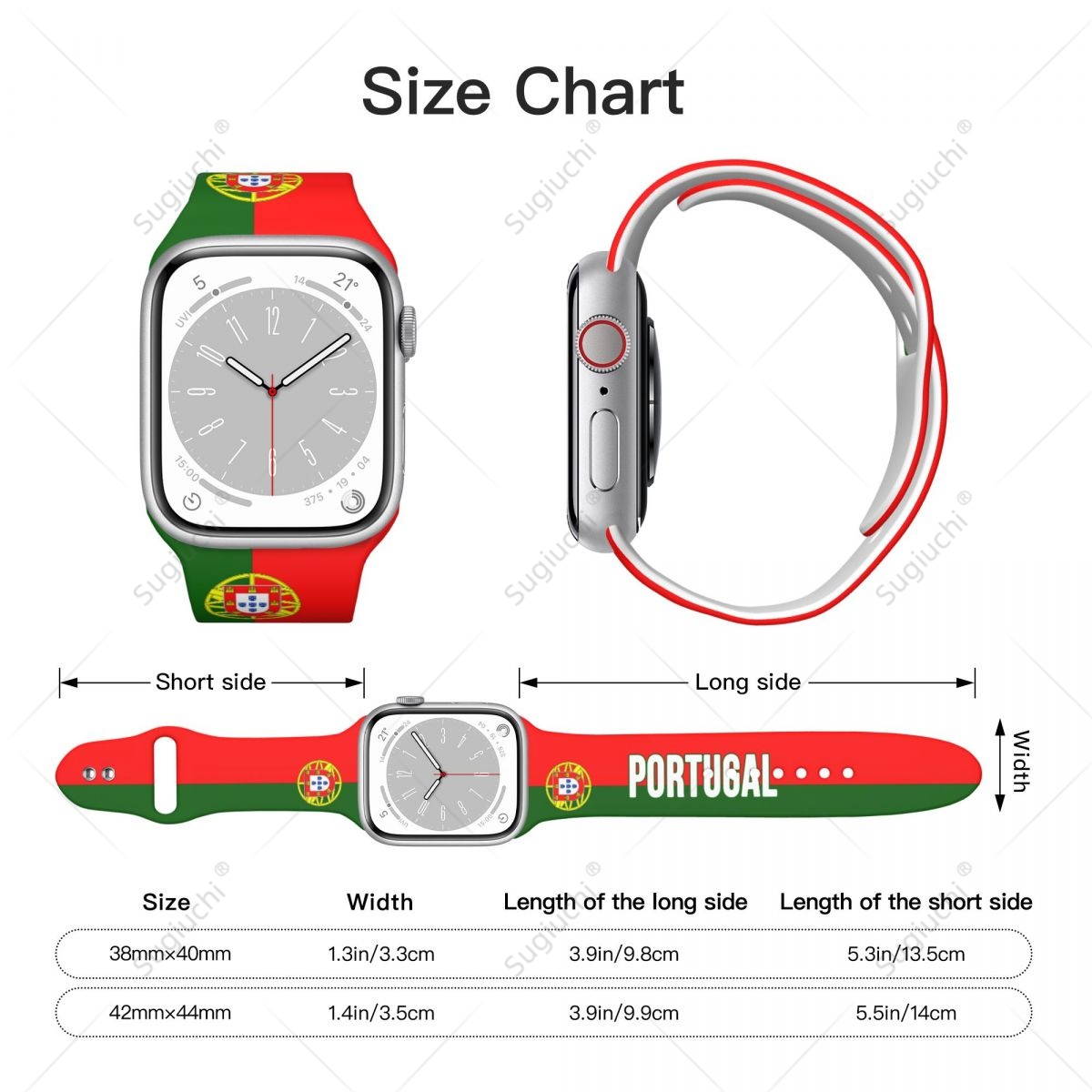 Unisex Portugal vlag 3D-printe - 3D Printing Watch recensie en prijs