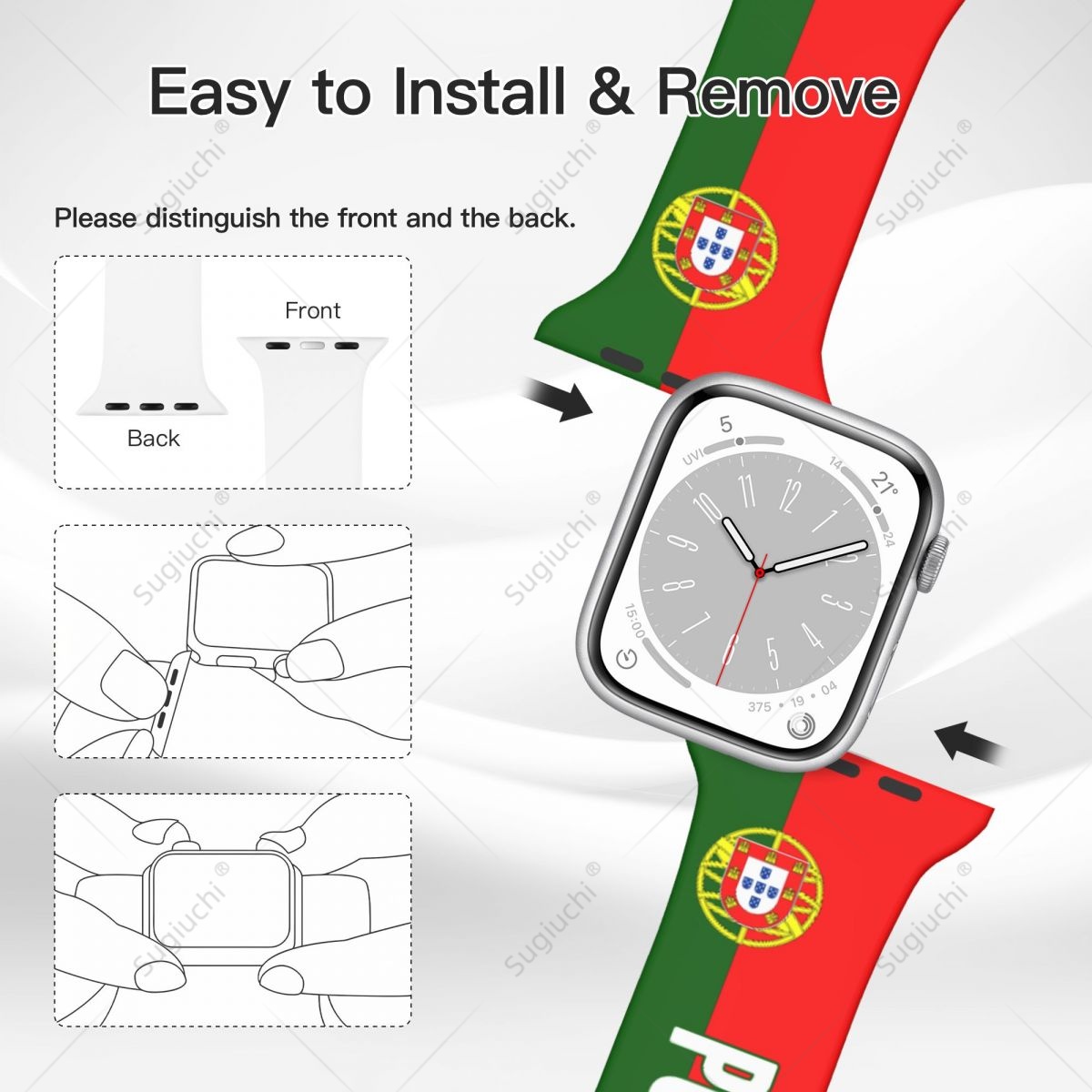 Unisex Portugal vlag 3D-printe - 3D Printing Watch recensie en prijs