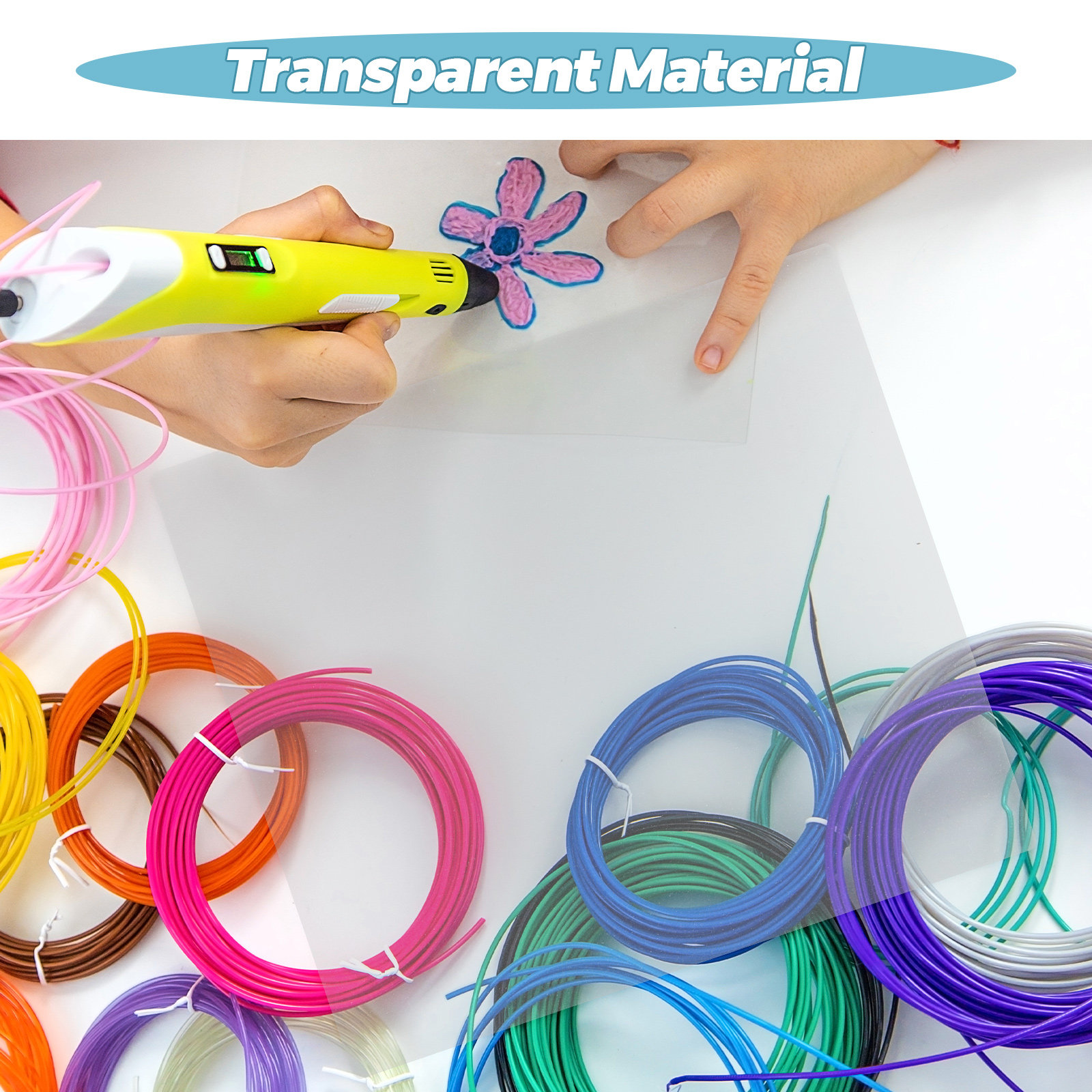 10 stuks transparante PVC 3D p - 3D Printing Pen For Adults recensie en prijs